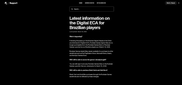 ???? Rockstar e o “Digital ECA” no Brasil: o que está acontecendo, o papel de Felca e se GTA pode ser removido