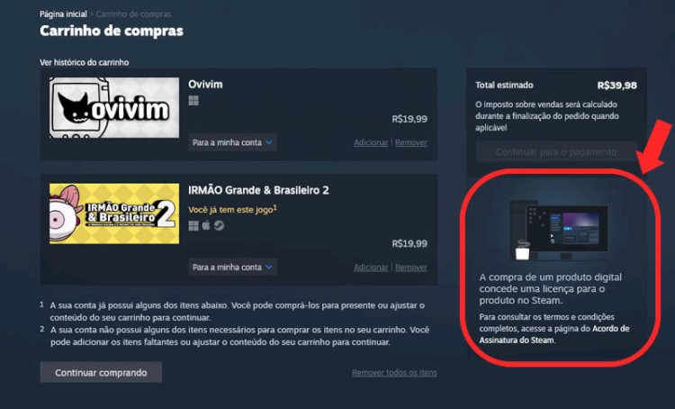 Steam Atualiza Avisos de Compra: Jogos Digitais São Licenças de Uso, Não Propriedade